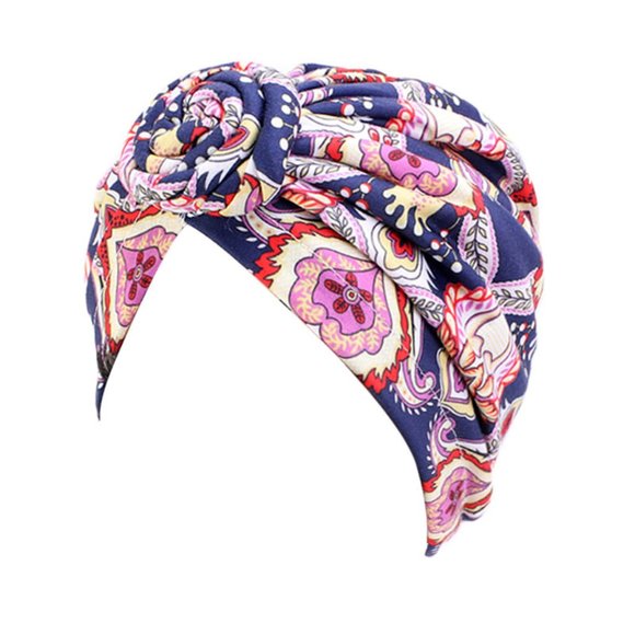 1 Piece African Pattern Headwrap Pre Tied Bonnet Turban Knot - Picture 1 of 1